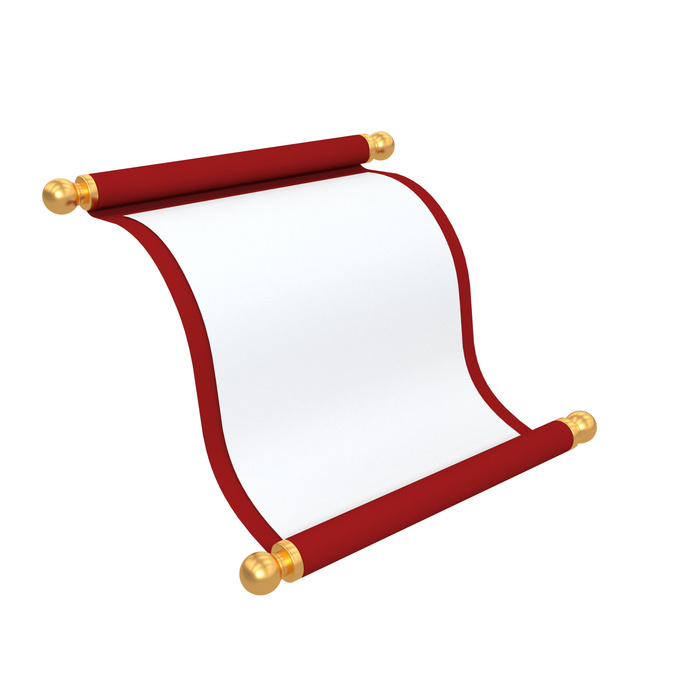 复古中国风卷轴元素手绘画轴文本标题框PSDAI素材模板png免扣图