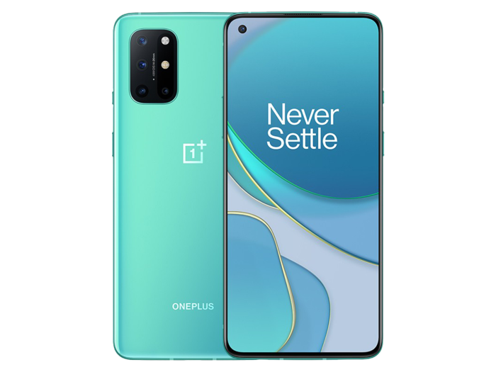 一加8t绿色正面背面