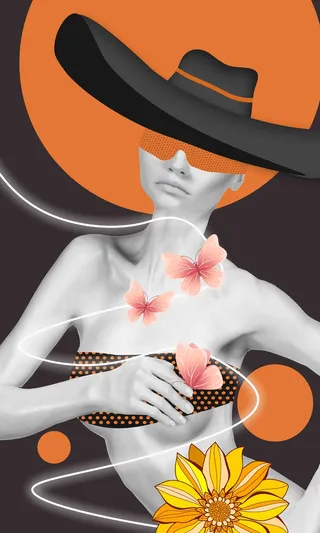 爱马仕美女装饰画