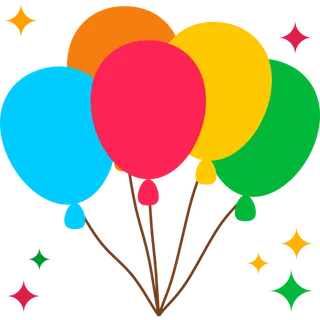 彩色气球装饰元素