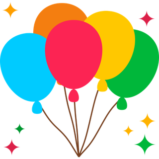 彩色气球装饰元素