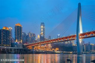 重庆嘉陵江岸夜景