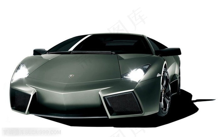 兰博基尼-打开车灯的头部