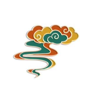 大气中国风祥云国潮风金边立体云朵剪纸创意装饰元素PNG免抠素材