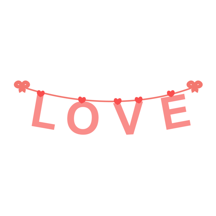 情人节love吊旗