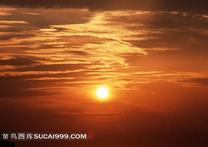 落日余晖霞光素材