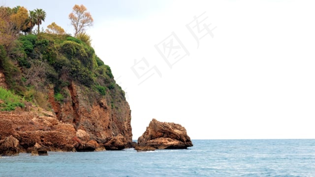 海, 海滩, 看法, 海岸, 海浪, 那, 蓝色的, 季节