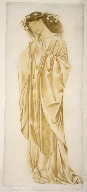 水彩妇人艺术装饰画挂画