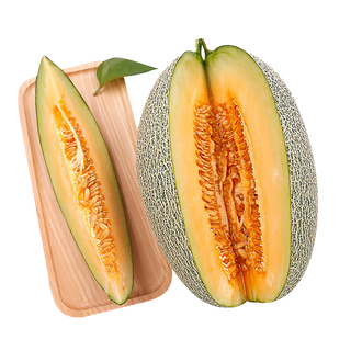 哈密瓜 (4)水果超市商品白底图免抠实物摄影png格式图片透明底