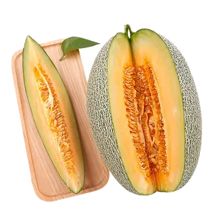 哈密瓜 (4)水果超市商品白底图免抠实物摄影png格式图片透明底