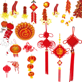 红色烟花爆竹免扣素材
