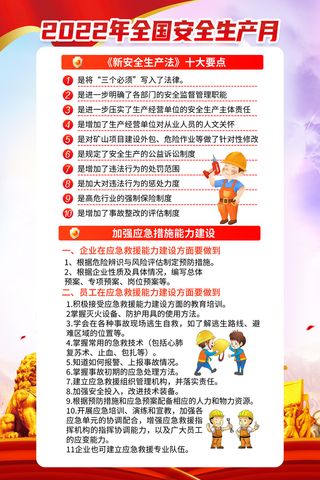 2022年全国安全生产月知识宣传主题海报
