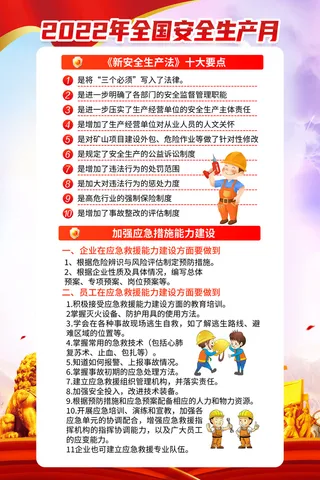 2022年全国安全生产月知识宣传主题海报