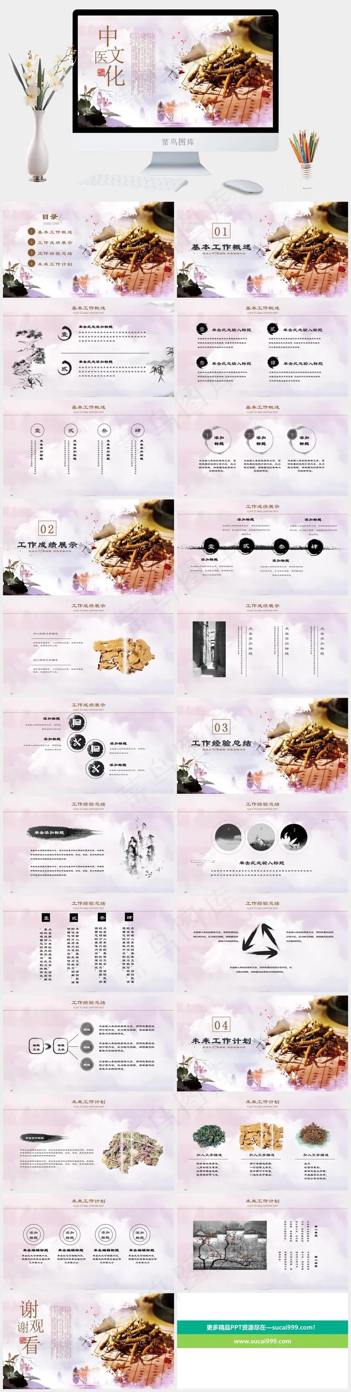 中药中医治病PPT模板ppt模版