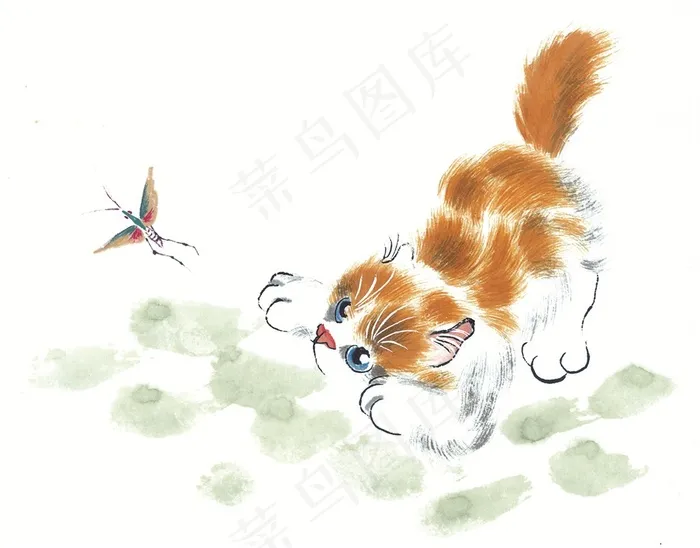 水墨猫设计图片素材