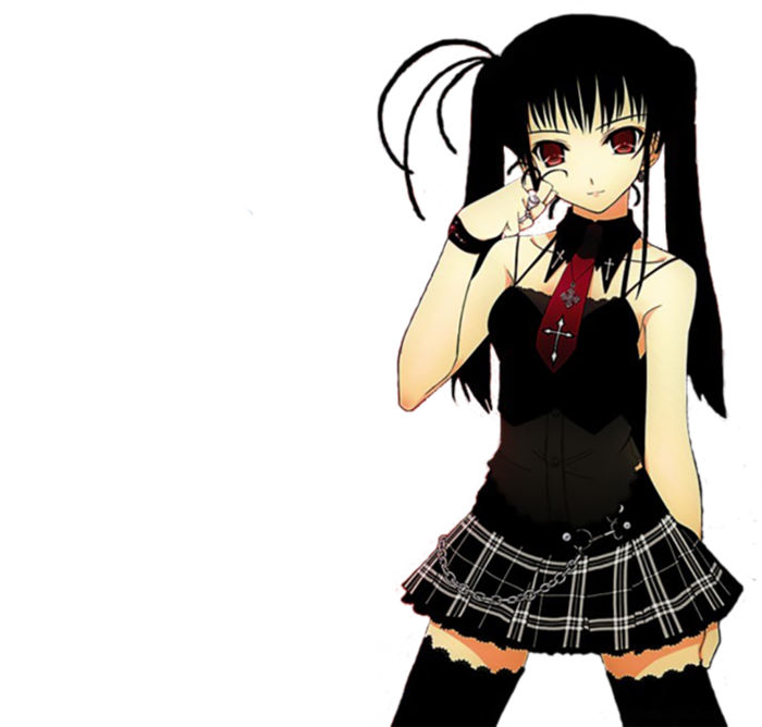 百褶裙女孩人物素材卡通简笔