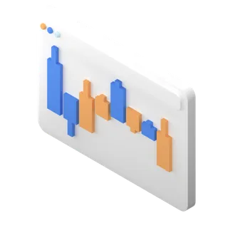 柱形图简约3D数据png图标素材