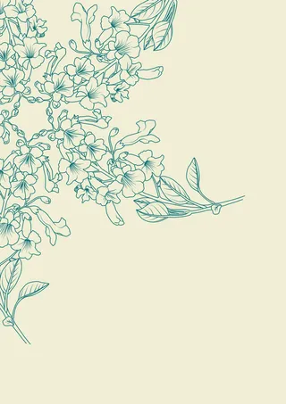 绿色泡桐简约画册背景图