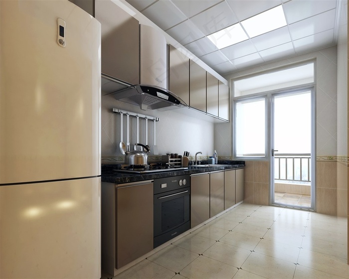 现代白色厨房JPG