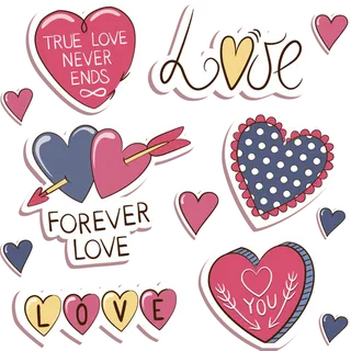 情人节素材卡通