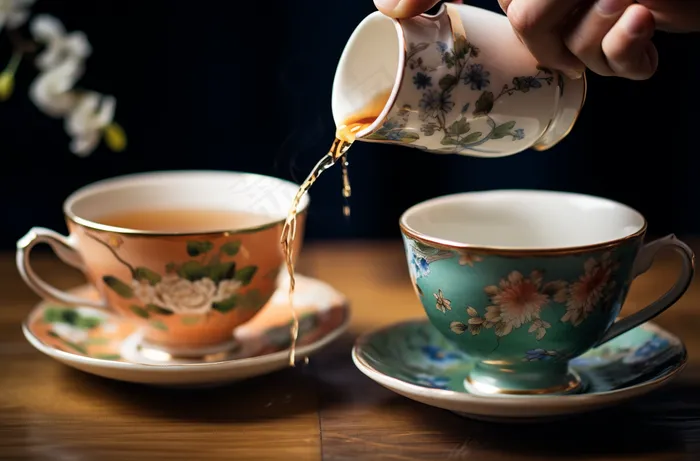 泡茶精美的茶具摄影图(4080x2688)