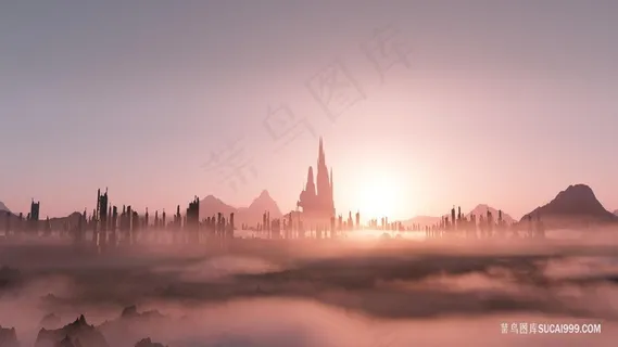 在红色印象风景画 在红色印象风景画