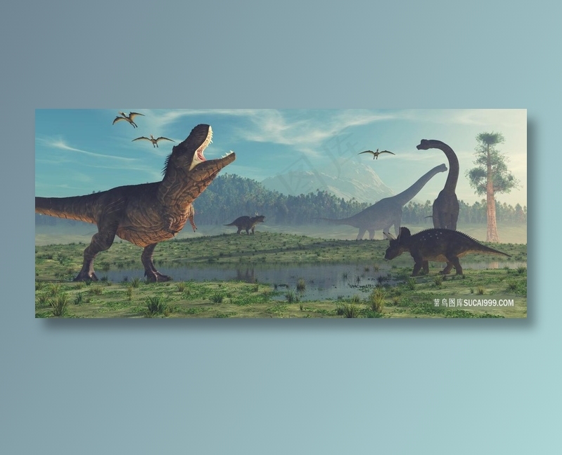 龙长颈恐龙高清原图