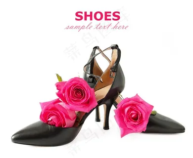 玫瑰花和高跟鞋
