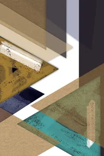 北欧风大气简约几何图案客厅装饰画