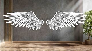翅膀背景墙