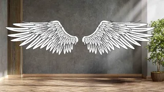 翅膀背景墙