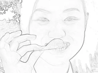 女孩素描画像