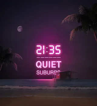 黑夜中的幻彩霓虹灯海报PSD分层素材