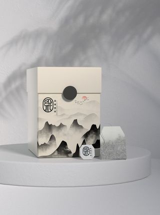 国风高档茶叶包装盒袋罐瓶LOGO标贴展示VI智能贴图样机PSD素材