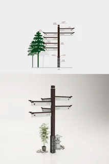 小区多向立牌公园多向立牌导视牌