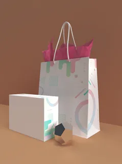 VI样机包装盒贴图包装logo样机