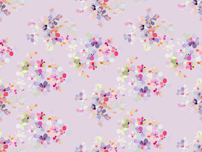 花卉唯美手绘花朵面料纹理手机壳布料面料印花服装矢量图案素材