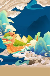 端午节海报背景  