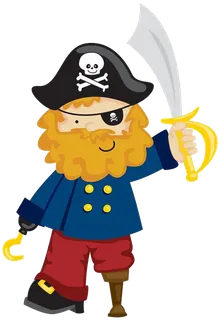 海盗船长卡通