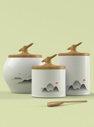 高端品牌茶叶包装盒纸袋智能贴图样机产品效果图展示PSD素材模板