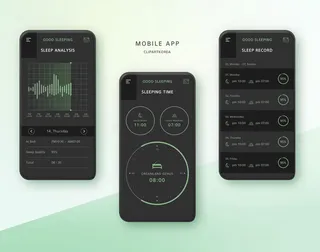 现代科技PSD海报模板APP手机UI界面运动计步器宣传广告设计素材