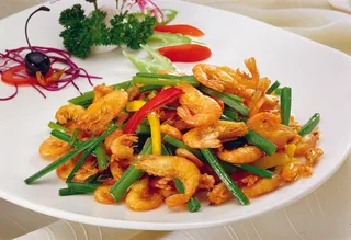 韭菜炒河虾 26元