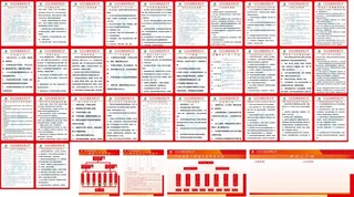 建筑公司 管理制度牌 红色文化 背景板