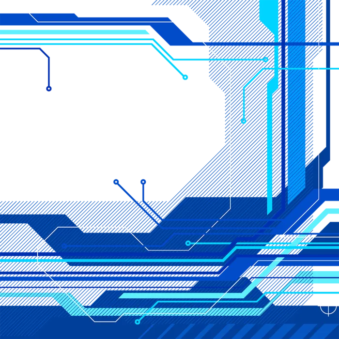 线条边框蓝色科技kv主视觉