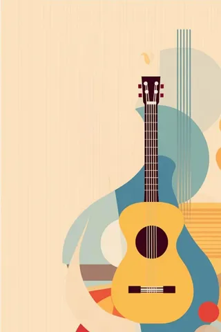 声乐吉他简约复古海报背景