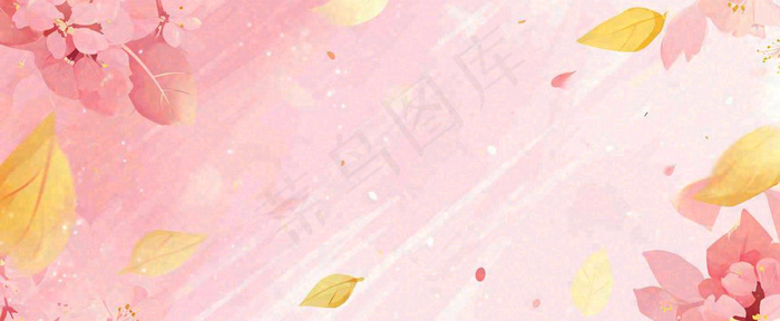 春天粉色樱花浪漫树枝花瓣花朵，阳光清新立春(1712x704)