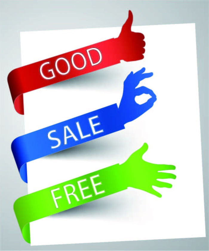 免抠创意手臂促销标签