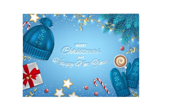 圣诞节圣诞树圣诞老人闪亮装饰电商促销折扣海报