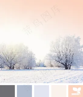 冬天系配色色卡色彩搭配