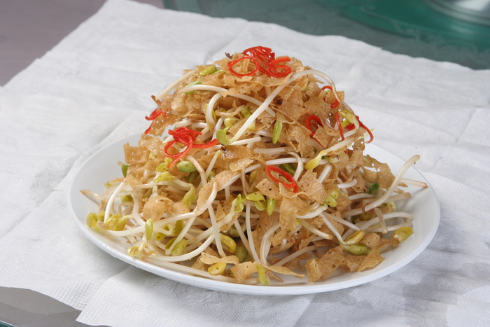 银芽拌煎饼